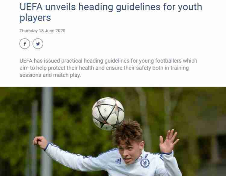 欧足联发布头球操练攻略，为青少年球员保驾护航