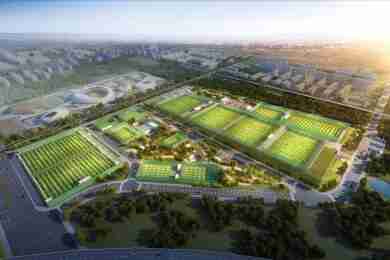 俱乐部新练习基地光谷足球体育公园已于今天上午正式开工，方案于2020年12月底