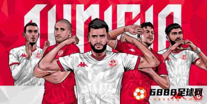 突尼斯足球队新赛季球衣公布，采用充满现代感的设计